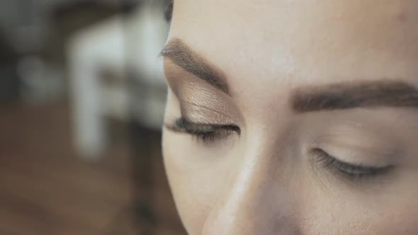 Eyelash Extensions Makeup Artist Sticks Eyelash Bunches Bright Glamorous Party Look alt