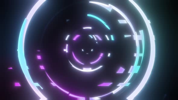 Abstract Looping Video Background With Futuristic Shapes