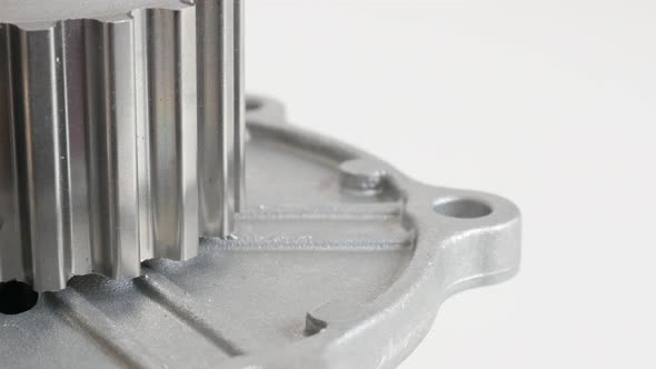 Gear wheel of car motor part 4K footage alt