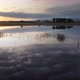 At Sunrise Drone Flies Over Sky Reflection  - VideoHive Item for Sale