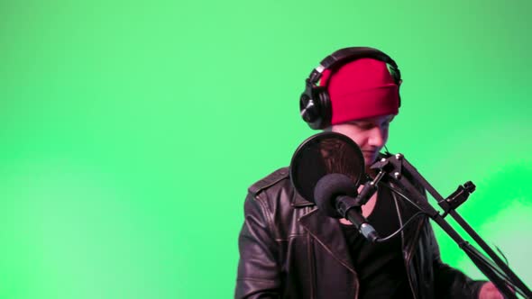 Artist Singer Rapper Music Producer Dances Studio Audio Recording Chromakey