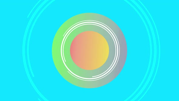 Retro Abstract Pulsing Circle Shape Background alt