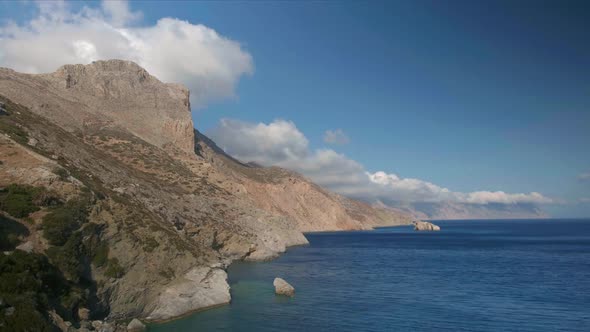 Timelapse in Amorgos Island on Saint Anna Beach alt