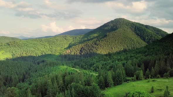 Mountain Peaks and Morning Sky with Smooth Moving Clouds alt