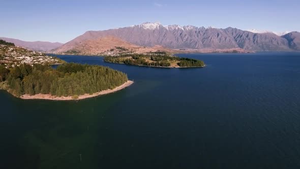 Queenstown scenery from air alt