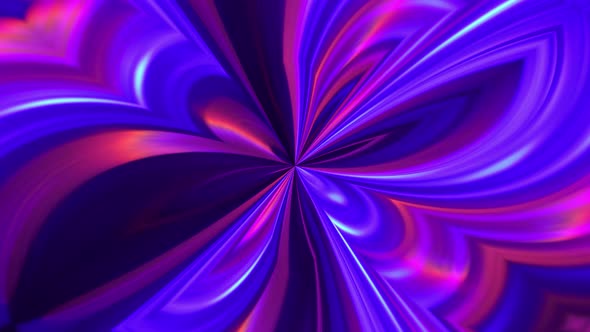 Blue and Pink Neon Glowing Curved Wavy Lines Abstract Black Background. alt