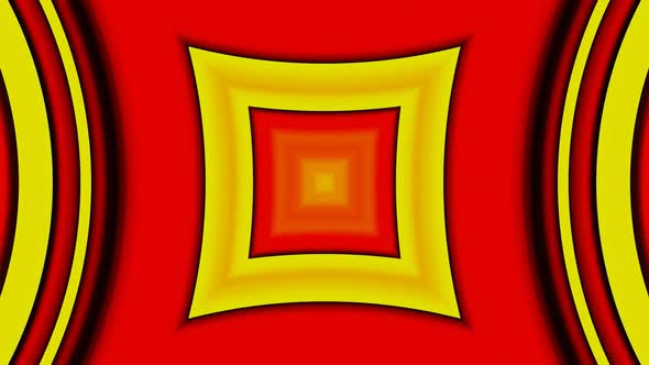 Abstract animated pulsation red and yellow VJ background.