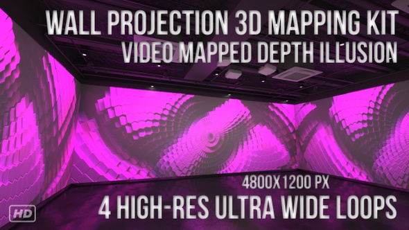 Wall Projection Mapping - 3D illusion Starter Kit (Voronoit Style)