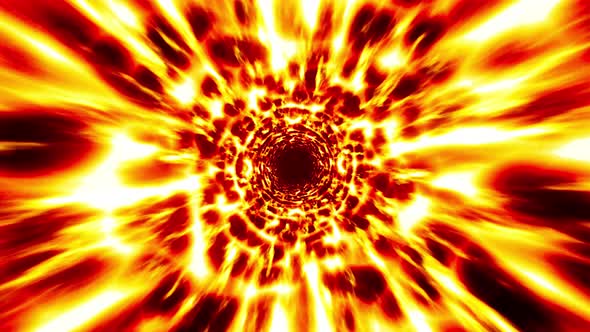 Glowing Flame Tunnel Loop 4K alt