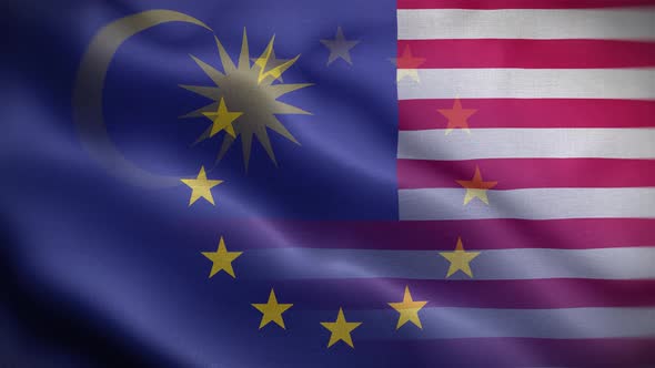EU Malaysia Flag Loop Background 4K