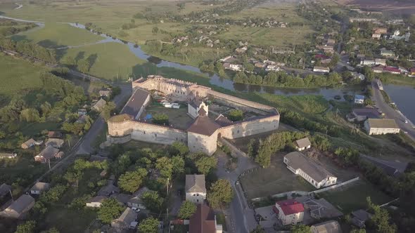 Ruined Medzhybizh Castle Situated at Southern Bug Rivers, Ukraine alt