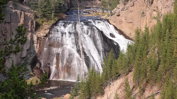 Gibbon Falls in Yellowstone National Park alt