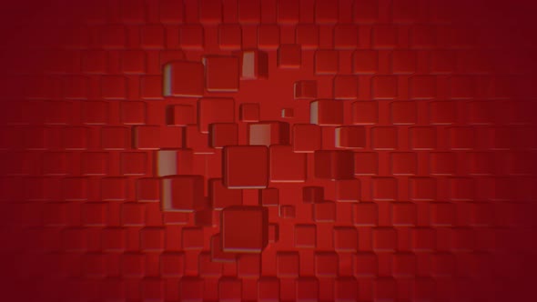 Red Blocks Background 4K