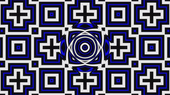 Pulsating White Blue Crosses VJ Loop alt