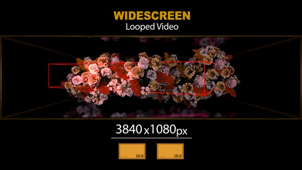 Widescreen 3D Decoration Flowers Room 02