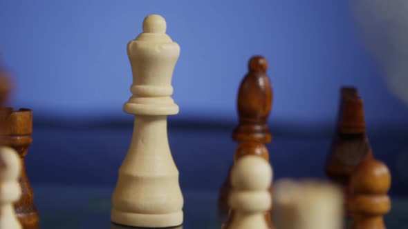 Moving Queen Chess Piece Through The Fog 51