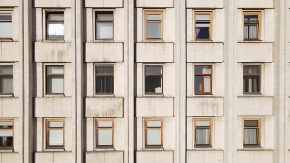 Many Windows of a Building Built in the Style of the Former USSR alt