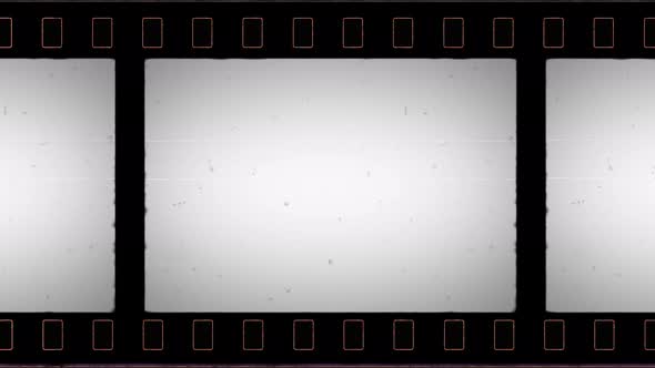 Vistavision Film Frame with Sprocket Hole and Noise Dust Hair Scratches