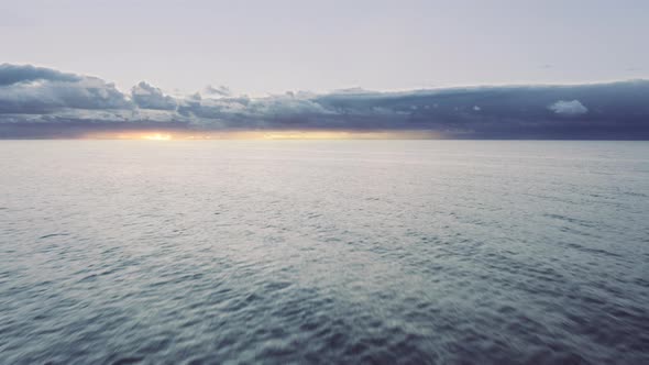 Fly over sea seamless loop