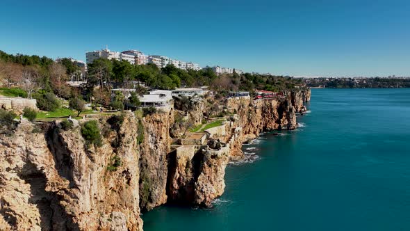 Central Beach Aerial View Turkey Antalya 4 K alt