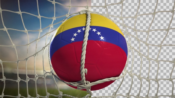 Soccer Ball Scoring Goal Day Frontal - Venezuela