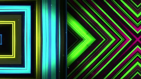 4K Colorful Neon Lines