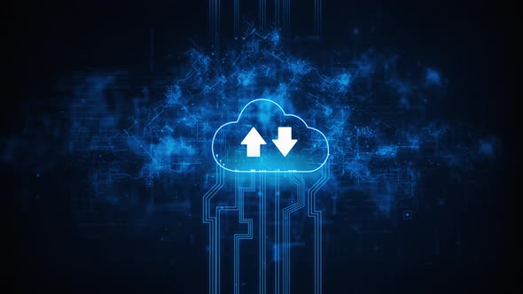 Cloud, Digital Cloud Computing, Arrows