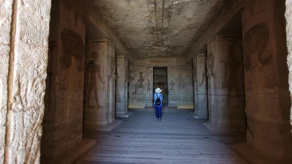 Aswan Egypt November 2021Turis in Temple of Nefertari Next
