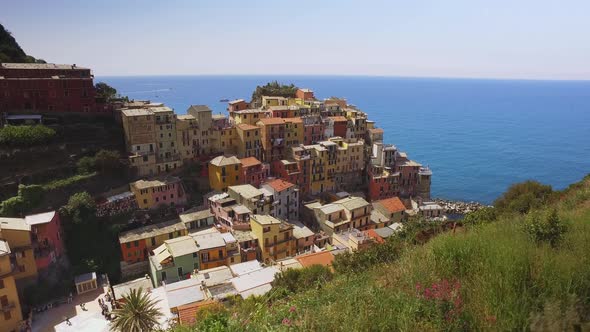 Spectacular Seaside Landscape in Cinque Terre During Summer