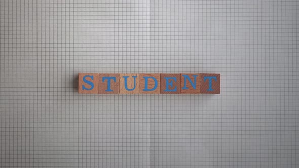 Student Wooden Letters Stop Motion