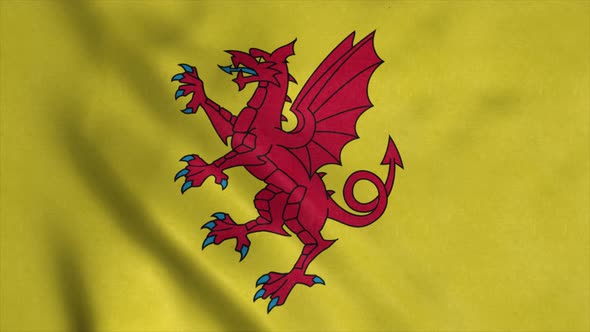Somerset Flag England Waving in Wind alt