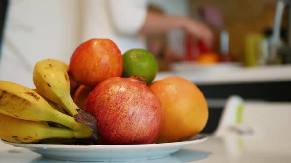 Plate of Fresh and Healthy Organic Fruits