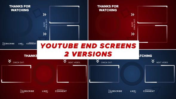 YouTube End Screen Pack