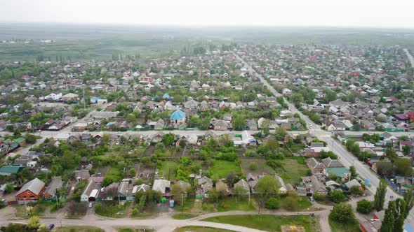 a Small Town View From the Air