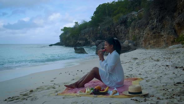 Playa Lagun Beach Cliff Curacao Beautiful Tropical Bay with White Sand and Blue Ocean Curacao alt