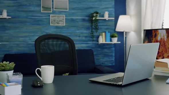 Pretty Simple Modern Decor of Cozy Apartment with No People alt