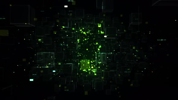 Cube Digital Tunnel Technology Blockchain 01333