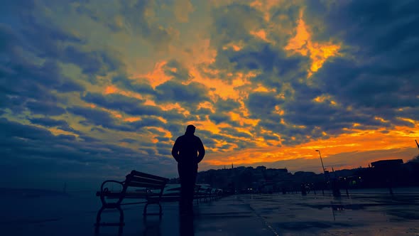 istanbul Coast Road, Sunset Time Lapse alt