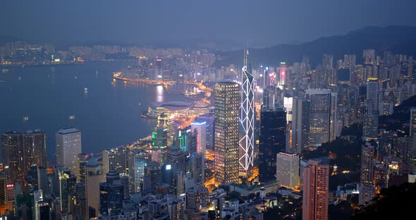 Hong Kong city at night alt