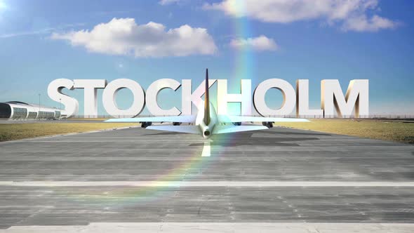 Commercial Airplane Landing Capitals And Cities Stockholm