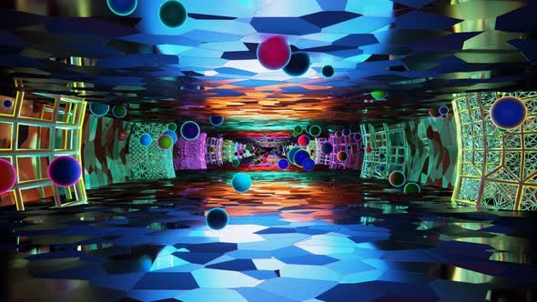 Endless Neon Tunnel VJ Loop alt