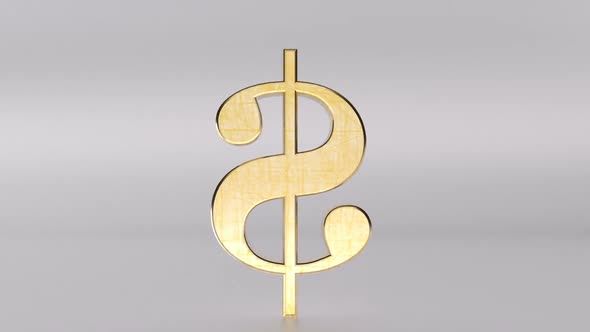 3D Dollar Symbol Looped
