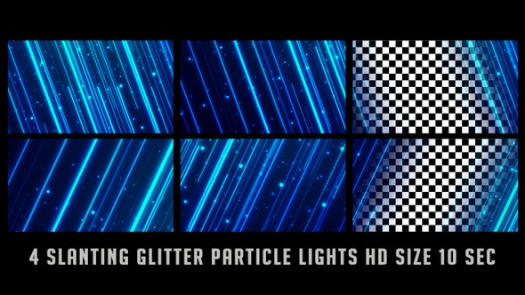 Slanting Glitter Particle Lights Blue V01