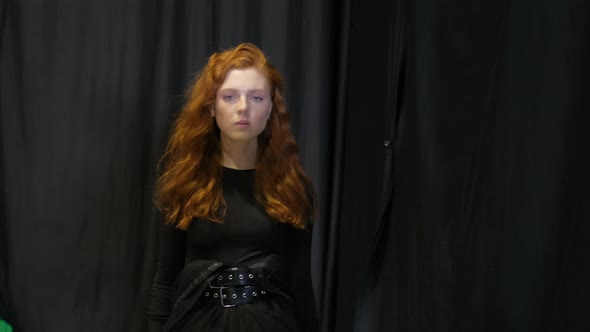 Ginger Hair Girl on Women Fashion Show