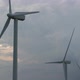 High Grey Windmills with Large Rotating Blades on Wind Farm - VideoHive Item for Sale