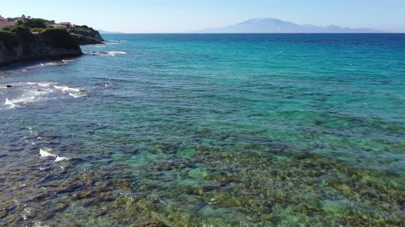 Aerial View of Katragaki Beach, Tragaki, Zakynthos, Greece