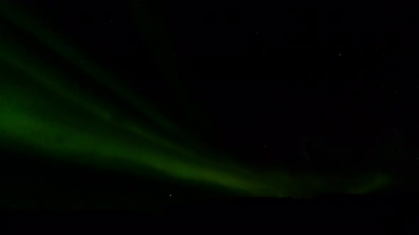 Aurora Borealis Time Lapse with Green Lights