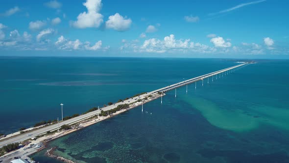 7 mile bridge landmark way to Key West Florida Keys United States. alt