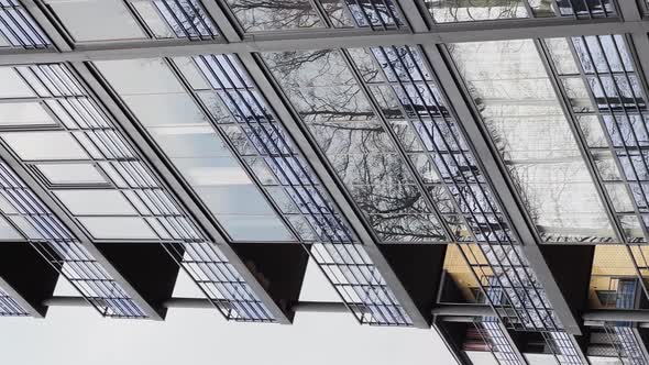 The Beautiful Buildings Facade of a Large Residential Complex Wellplanned Yard of a Housing Estate alt