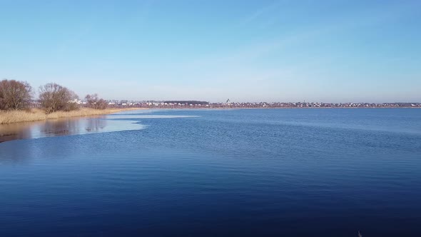 Lake Under Blue Cloudy Sky Aero